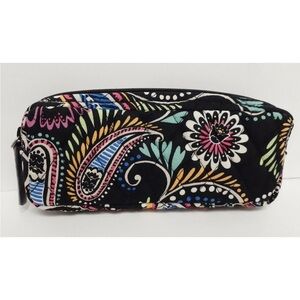 Vera Bradley  BANDANA SWIRL Small Zip Cosmetic Makeup Brush Bag Travel Case